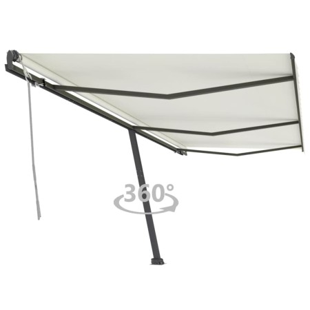 Tenda da Sole Autoportante Manuale Retrattile 600x300 cm Crema