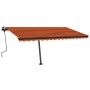 Tenda da Sole Retrattile Manuale LED 450x350 cm Arancio Marrone