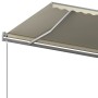 Tenda da Sole Retrattile Manuale con Pali 6x3 m Crema