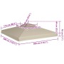 Telo di Ricambio per Gazebo 310g/m² Beige 3x3m