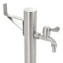 Fontanella a Colonna in Acciaio Inossidabile Rotonda 65 cm