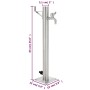 Fontanella a Colonna in Acciaio Inossidabile Rotonda 65 cm
