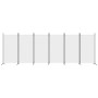 Divisorio a 6 Pannelli Bianco 520x180 cm Tessuto