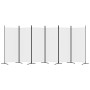 Divisorio a 6 Pannelli Bianco 520x180 cm Tessuto