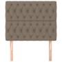 Testiera 2 pz Tortora 100 x 7 x 78/88 cm in Tessuto
