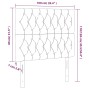 Testiera 2 pz Tortora 100 x 7 x 78/88 cm in Tessuto