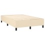 Letto a Molle con Materasso e LED Crema 120x200cm in Tessuto