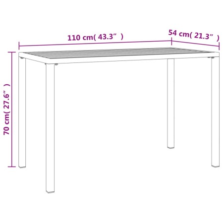 Set da Pranzo da Giardino 2 pz in Acciaio Antracite