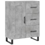 Credenza Grigio Cemento 69,5x34x180 cm in Legno Multistrato