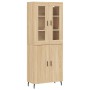 Credenza Rovere Sonoma 69,5x34x180 cm in Legno Multistrato