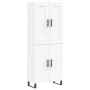 Credenza Bianca 69,5x34x180 cm in Legno Multistrato