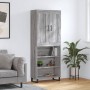 Credenza Grigio Sonoma 69,5x34x180 cm in Legno Multistrato