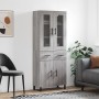 Credenza Grigio Sonoma 69,5x34x180 cm in Legno Multistrato