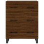 Credenza Rovere Marrone 69,5x34x180 cm in Legno Multistrato