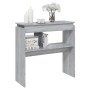 Tavolino Consolle Grigio Sonoma 80x30x80 cm Legno Multistrato