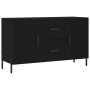 Credenza Nera 100x36x60 cm in Legno Multistrato