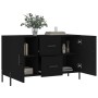 Credenza Nera 100x36x60 cm in Legno Multistrato