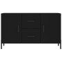 Credenza Nera 100x36x60 cm in Legno Multistrato