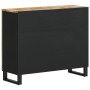 Credenza con 2 Ante 90x33x75 cm in Legno Massello di Mango