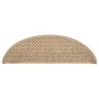 Tappeti Autoadesivi Scale Aspetto Sisal 15 pz 56x17x3 cm Sabbia