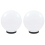 Set Lampade a LED Sferiche 2 pz 25 cm in PMMA