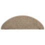 Tappeti Adesivi Scale Aspetto Sisal 15 pz 65x21x4cm Beige Scuro