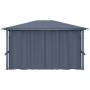 Gazebo con Tenda 400 x 300 cm Antracite in Alluminio