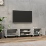 Mobile Porta TV Grigio Cemento 180x31,5x40 cm Legno Multistrato