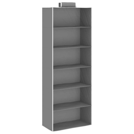 Organizer per Armadio da Appendere 2 pz con 6 Ripiani Tessuto