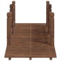 Ponte Giardino Ringhiere 150x67x56cm Legno Massello Abete Rosso