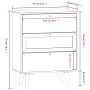 Credenza con Cassetti 60x30x75 cm in Legno Multistrato