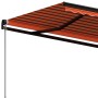 Tenda da Sole Manuale Retrattile 400x350 cm Arancione e Marrone