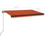 Tenda da Sole Manuale Retrattile 400x350 cm Arancione e Marrone