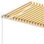 Tenda da Sole Manuale Autoportante 450x350 cm Gialla/Bianca
