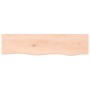 Ripiano a Parete 80x20x4 cm Legno Massello Rovere Non Trattato