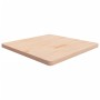 Piano Tavolo Quadrato 80x80x4 cm Massello Rovere Non Trattato