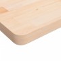 Piano Tavolo Quadrato 80x80x4 cm Massello Rovere Non Trattato