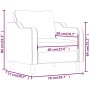 Poltrona Grigio Chiaro 60 cm in Tessuto