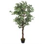 Albero di Ficus Artificiale 630 Foglie 120 cm Verde