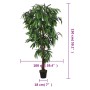 Albero Mango Artificiale 600 Foglie 150 cm Verde