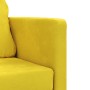 Divano Letto da Terra 2 in 1 Giallo Scuro 122x204x55 cm Velluto