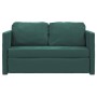 Divano Letto da Terra 2 in 1 Verde Scuro 122x204x55 cm Velluto