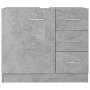 Mobile Sottolavabo Grigio Cemento 63x30x54 cm Legno Multistrato