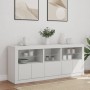 Credenza con Luci LED Bianca 162x37x67 cm