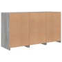 Credenza con Luci LED Grigio Sonoma 123x37x67 cm