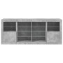 Credenza con Luci LED Grigio Cemento 163x37x67 cm