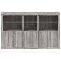 Credenza con Luci LED Grigio Sonoma 162x37x100 cm