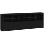 Credenza con Luci LED Nera 283x37x100 cm