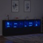 Credenza con Luci LED Nera 283x37x100 cm