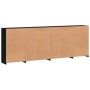 Credenza con Luci LED Nera 283x37x100 cm